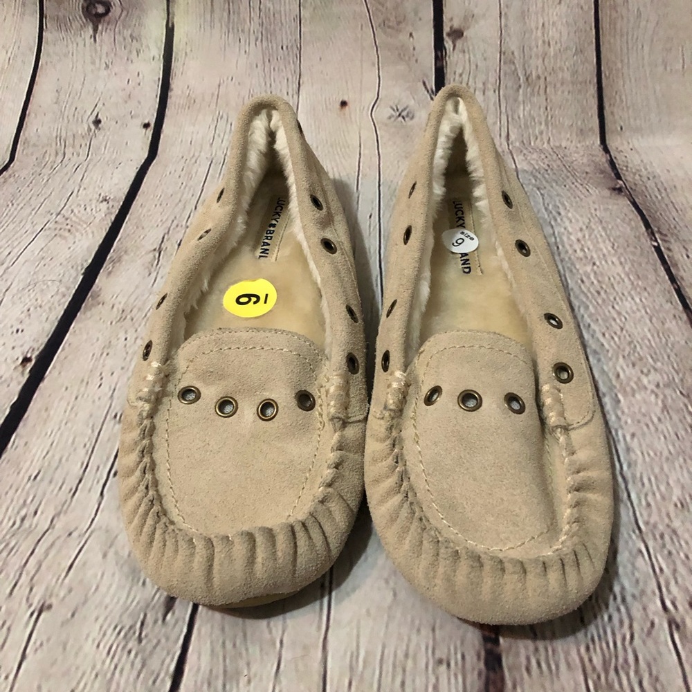 Lucky brand fuzzy moccasins